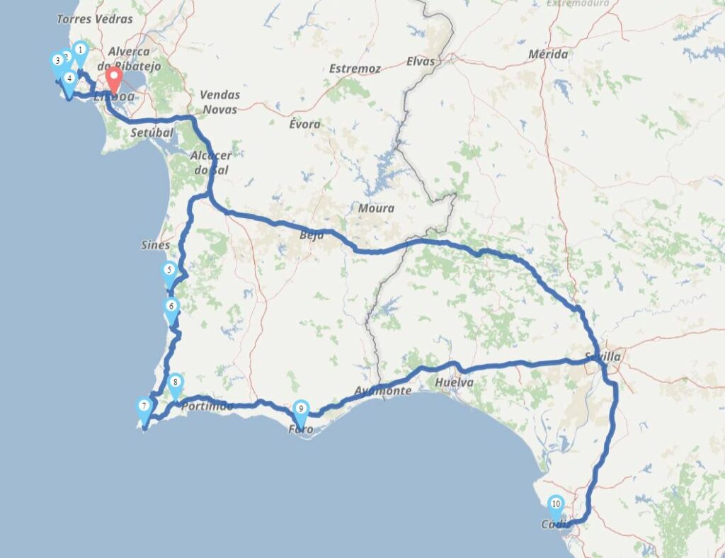 Roadtrip-Portugal-Route