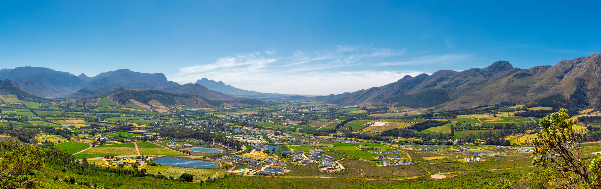 Franschhoek Blick von derPassstraße