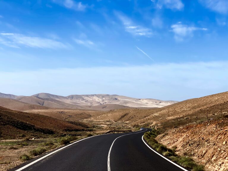 Straße FV-605 zum Rural Naturpark auf Fuerteventura