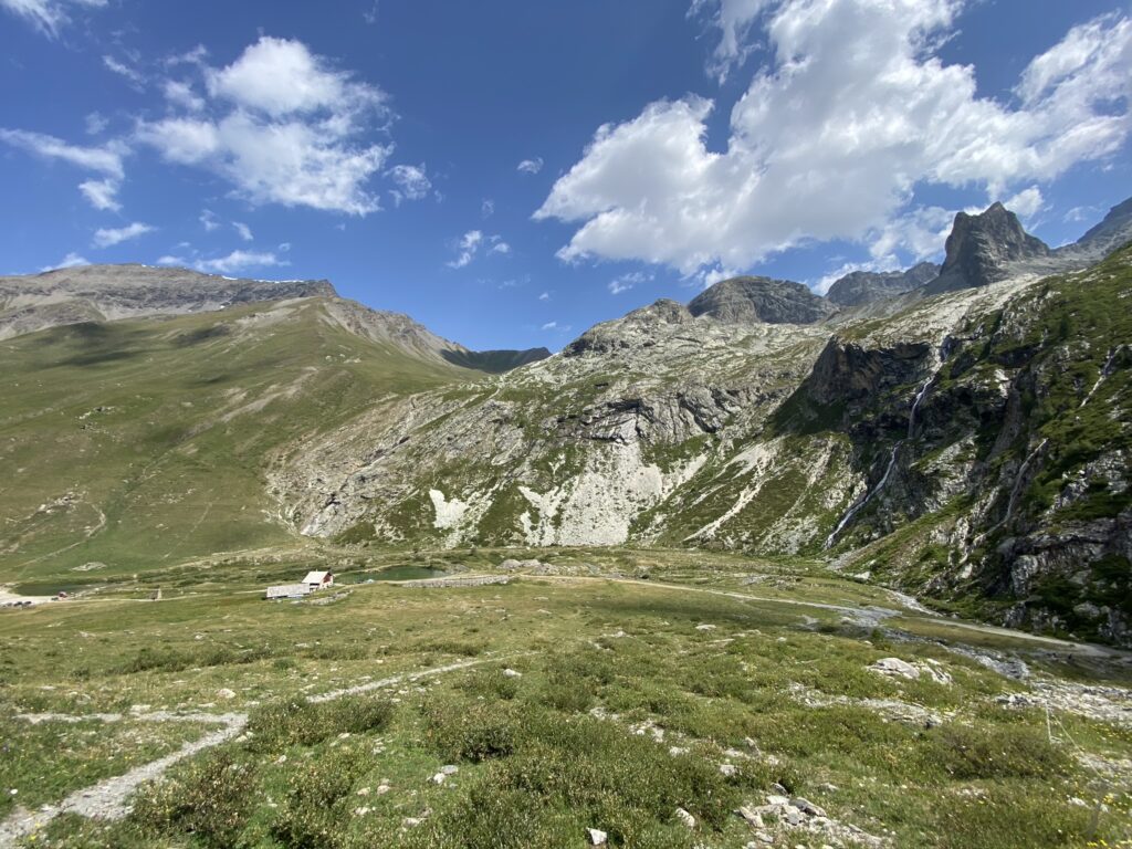 Blick vom Cascate Rochemolles zum Rifugio Scarfiotti