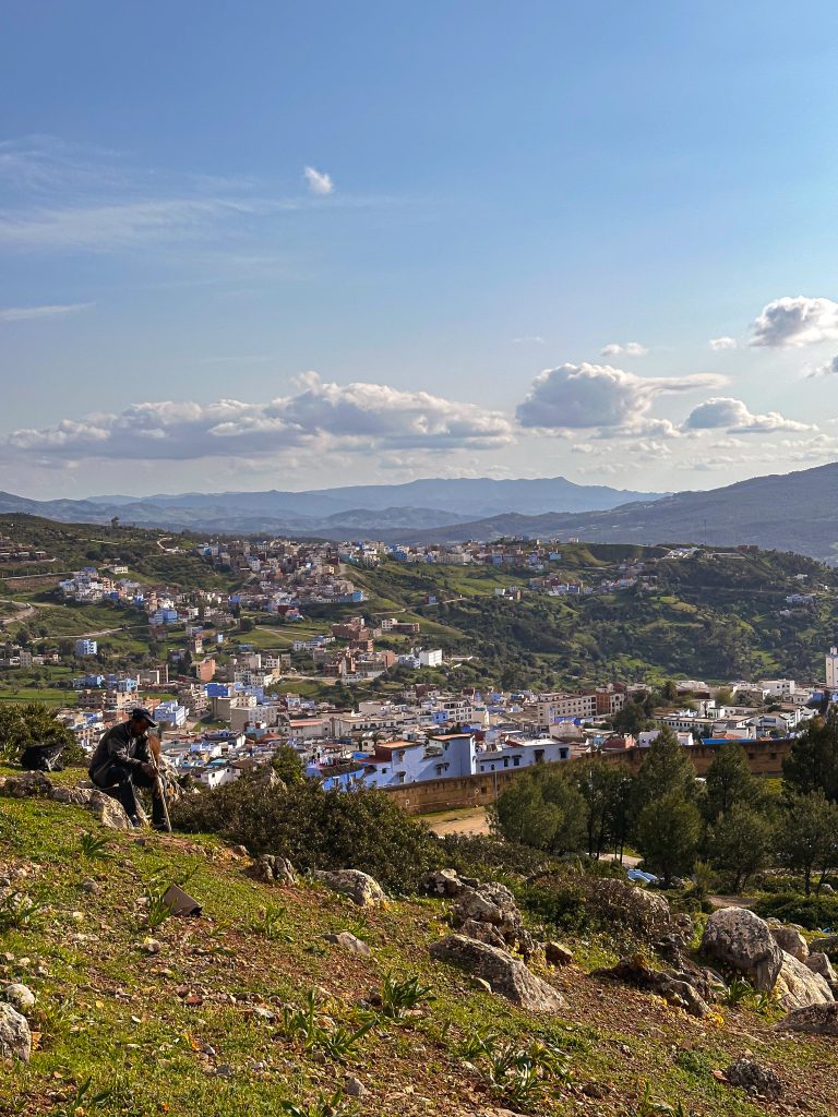 Blick von oben auf Chefchaouen