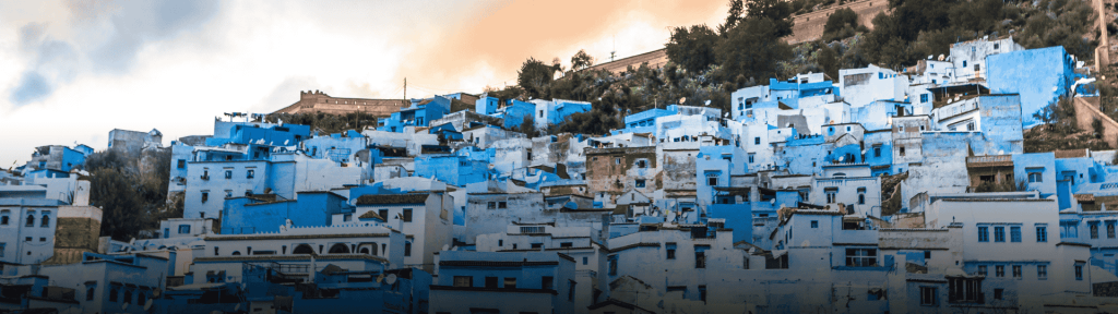 Marokko mit dem Wohnmobil Blick auf Chefchaouen