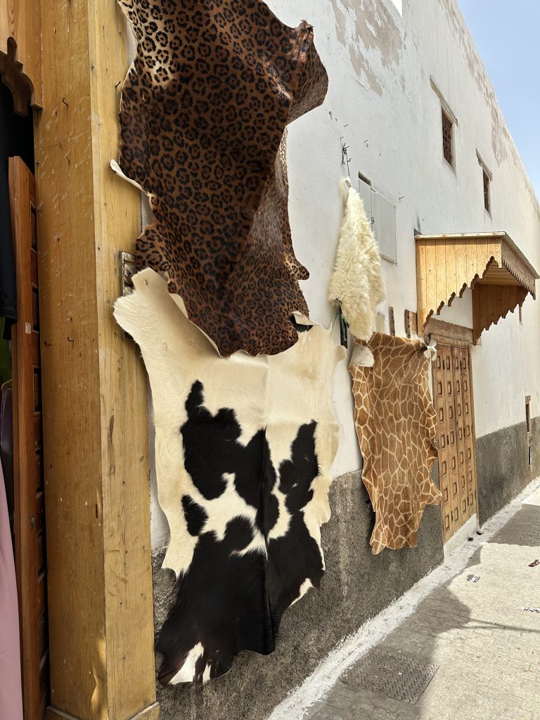 Händler mit Fellen Medina Rabat