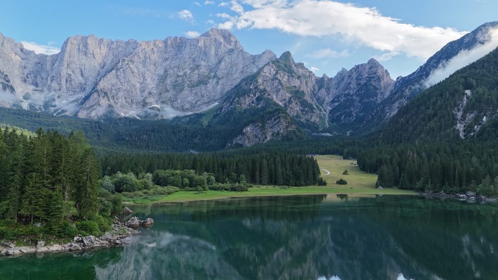 Laghi di Fusine - Blick auf den Mangart