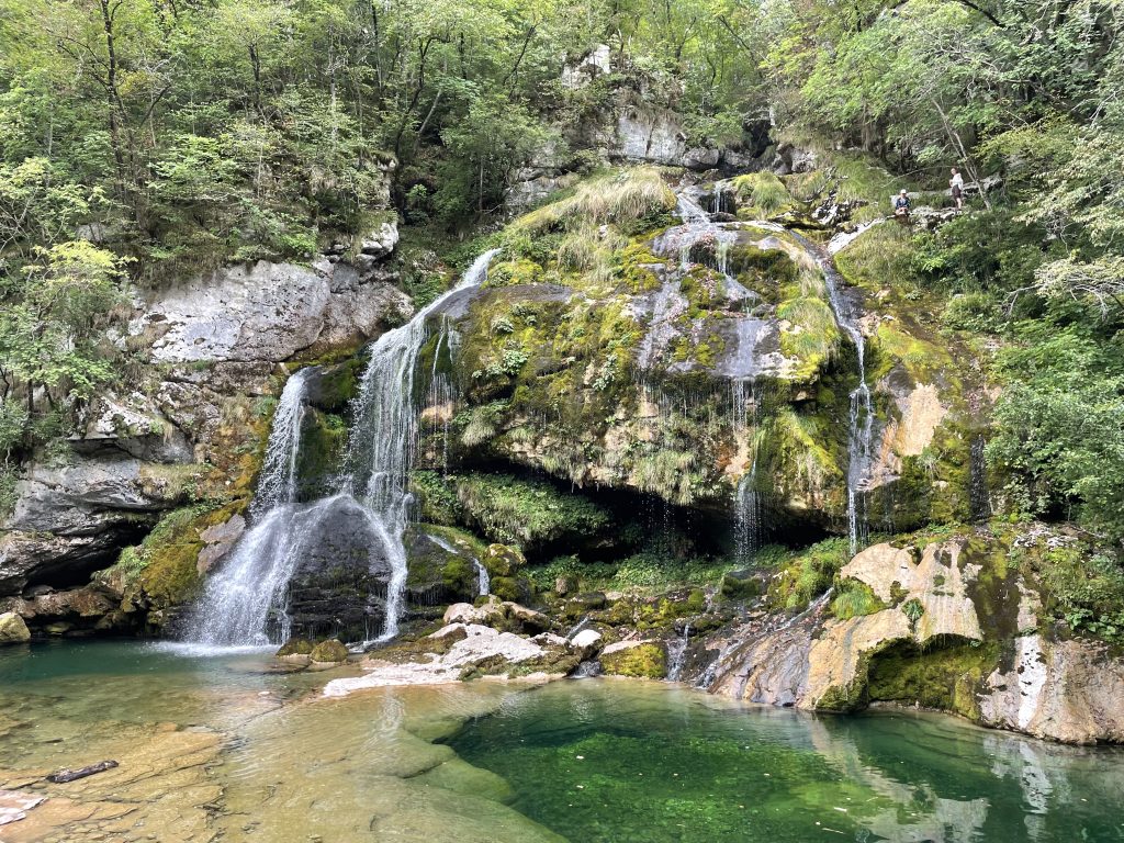 Virje Slap Wasserfall - Soca Tal Slowenien mit dem Wohnmobil