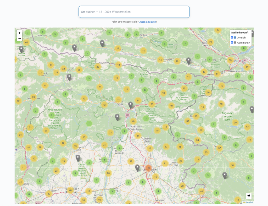 wasserstelle finden app watrify
